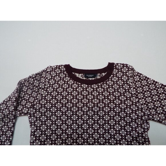 Holebrook Sweden Burgundy Nordic Cotton Sweater Size Small - Picture 4 of 9